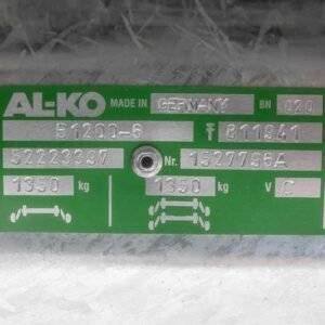 Essieu freiné AL-KO COMPACT pour remorque / dépanneuse 1350kg 1260mm 1630mm 5x112