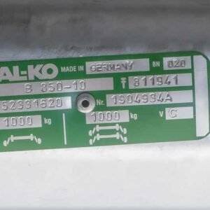 Essieu freiné AL-KO COMPACT pour remorque / dépanneuse 1000kg 1200mm 1570mm 4x100