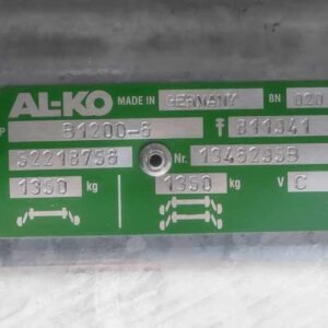 Essieu freiné AL-KO COMPACT pour remorque / dépanneuse 1350kg 1510mm 1880mm 5x112
