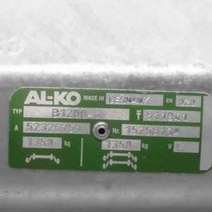 Essieu freiné AL-KO COMPACT pour remorque / dépanneuse 1350kg 1400mm 1850mm 5x112